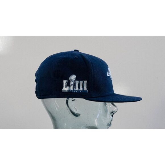 Los Angeles Rams NFL New Era Super Bowl LIII Snapback Cap Hat Navy Blue / White - Picture 7 of 13